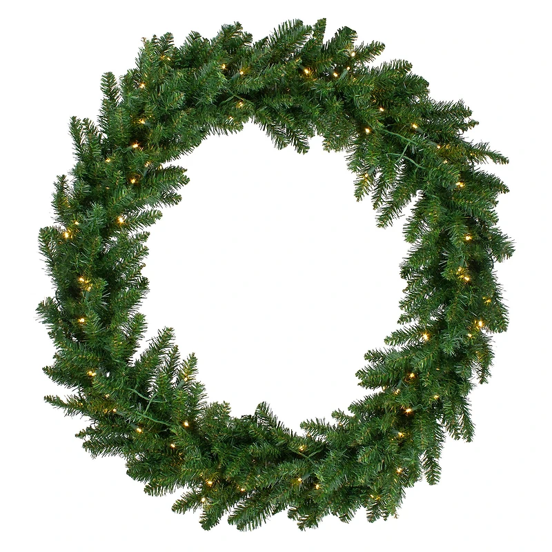 6ft. Pre-Lit Buffalo Fir Commercial Artificial Christmas Wreath