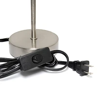 Creekwood Home Nauru 10.5" Sand Nickel Petite Metal Stick Table Lamp