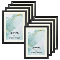 8 Pack: Black 12" x 18" Frame With Mat, Lifestyles™ by Studio Décor®