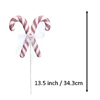 13.5" Pink & White Glitter Candy Cane Pick by Ashland®