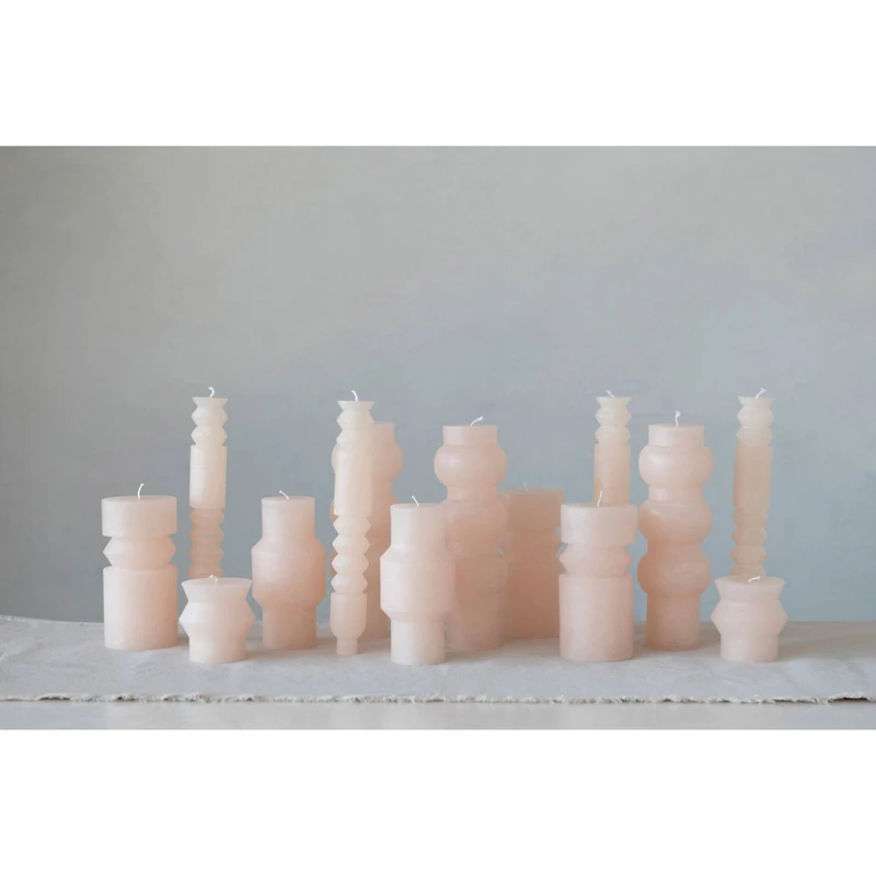 Hello Honey® 3" x 6" Blush Unscented Totem Pillar Candle