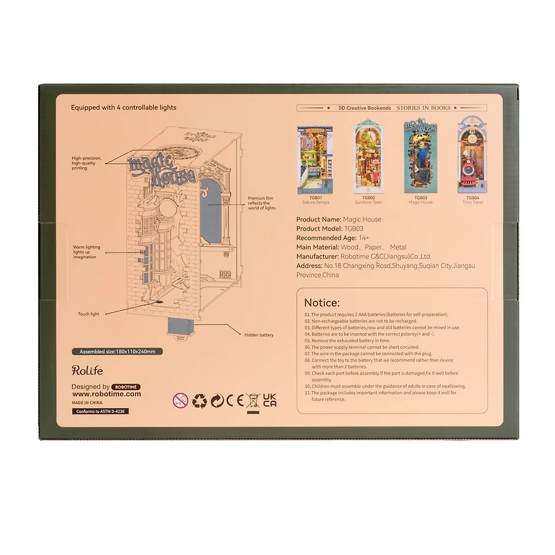 Rolife® Magic House DIY Book Nook Shelf Insert Kit