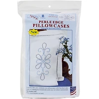 Jack Dempsey XX Design Perle Edge Stamped For Embroidery Pillowcase Set