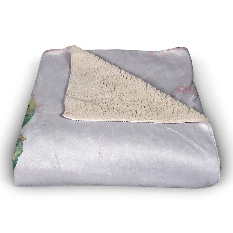 Funky Cactus Print 50" x 60" Coral Fleece Blanket