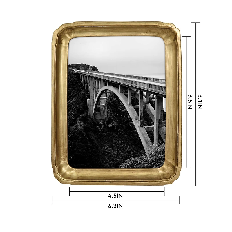 Treasured Finds 5" x 7" Gold Tray Tabletop Frame by Studio Décor®