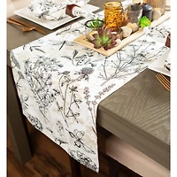 Botanical Print Table Runner 14" x 108"