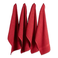 DII® Solid Barn Red Waffle Terry Dishtowels, 4ct.