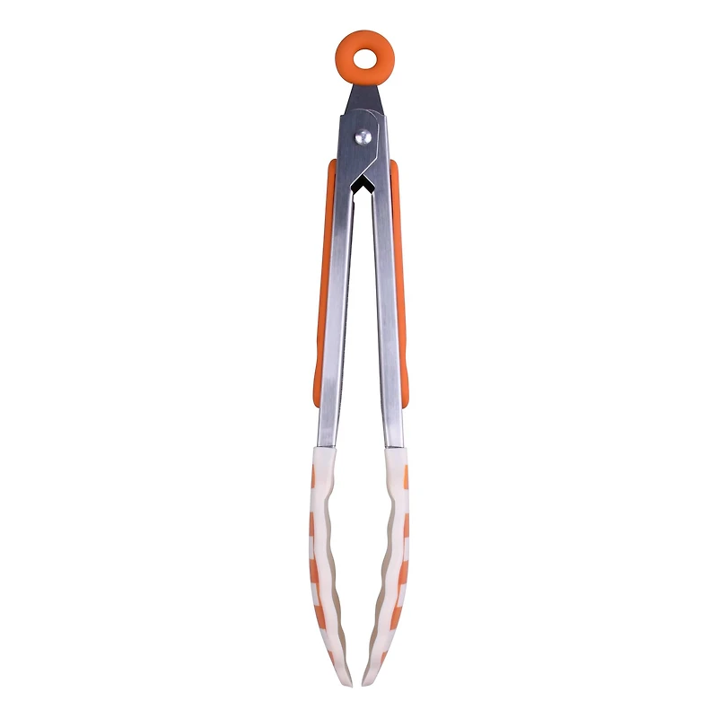 Mini Orange Plaid Tongs by Makery™
