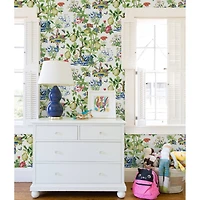 Wallpops Bloom Shantung Garden Scalamandre Self Adhesive Wallpaper