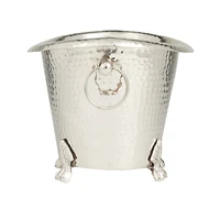 The Novogratz 14" Silver Aluminum Traditional Wine Holder