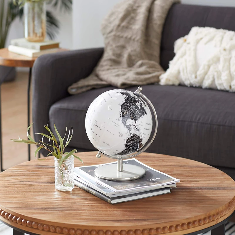 11" White Aluminum Traditional Globe