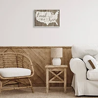 Stupell Industries Land I Love United States Map Rustic Background Wall Plaque Art