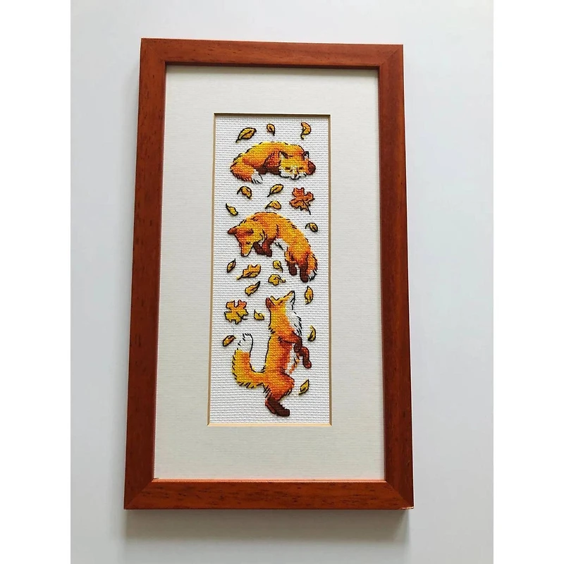 RIOLIS Counted Cross Stitch Kit Foxes in Leaves