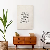 Sweet Memories, Kind Words, Joyful Laughter 20" x 30" Canvas Wall Art