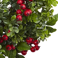 24" Berry Boxwood Wreath