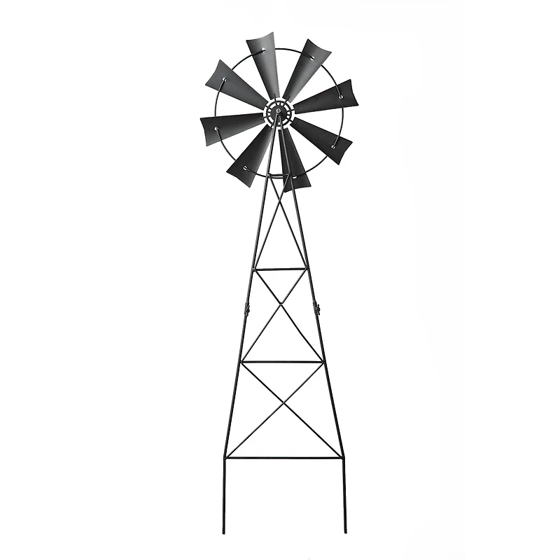 Glitzhome® 41" Stars & Stripes Metal Wind Spinner Yard Stake