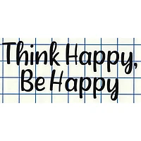 Leisure Arts® Vinyl Matte Black Think Happy, Be Happy Decal