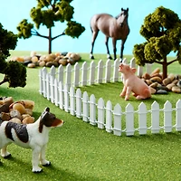 12 Pack: Mini White Wooden Fence by Make Market®