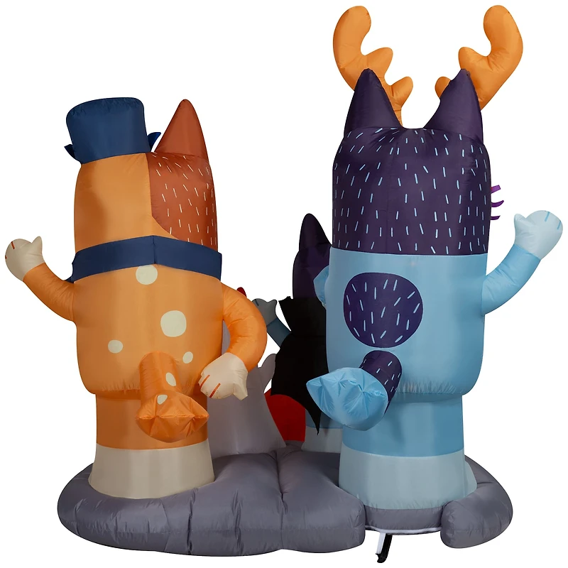 5.5" Airblown® Inflatable Halloween Bluey & Family Scene