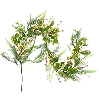 5ft. Berry & Crabapple Fern Foliage Spring Garland