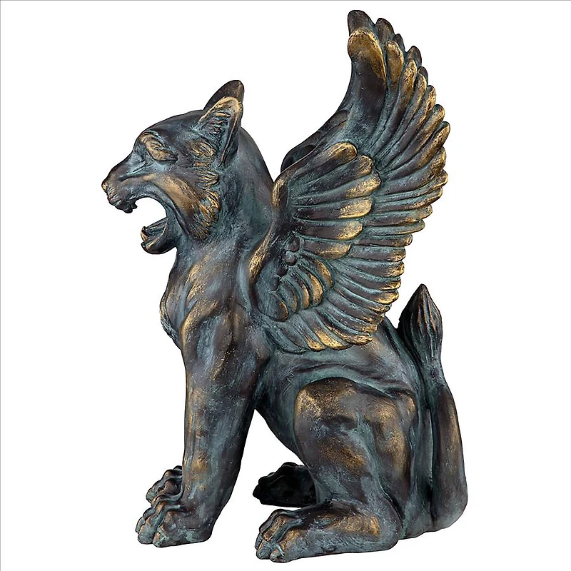 Design Toscano 18" Caesar's Griffin Winged Lion Statue