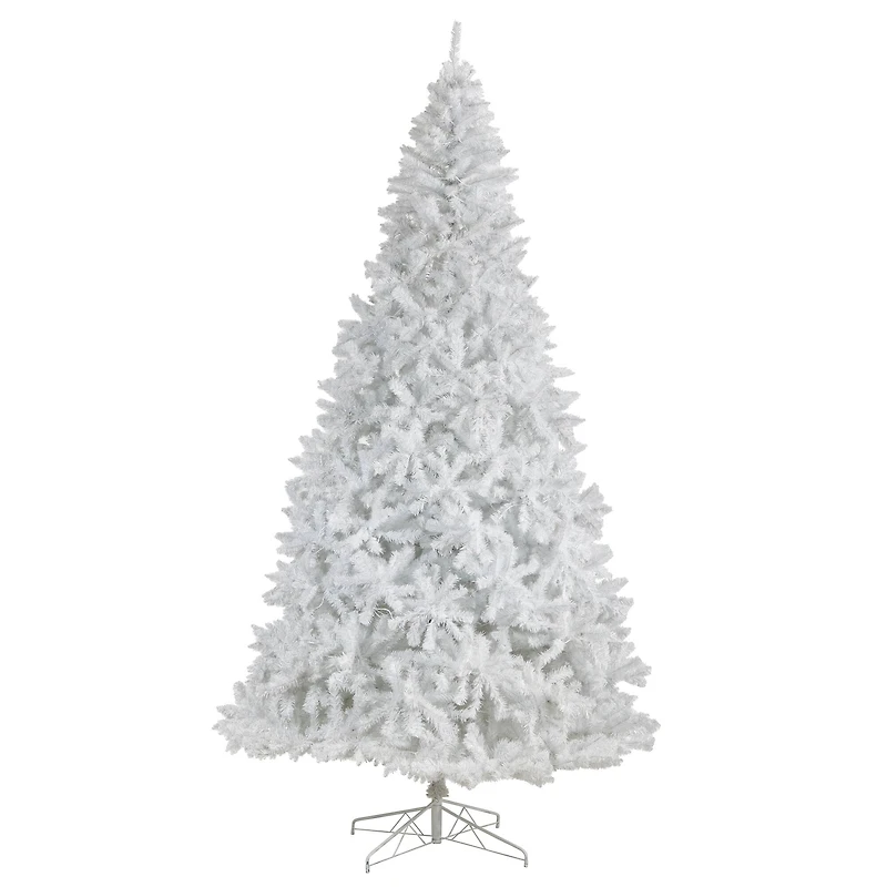 11ft. Pre-Lit White Artificial Christmas Tree, White LED Lights