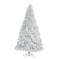 11ft. Pre-Lit White Artificial Christmas Tree, White LED Lights