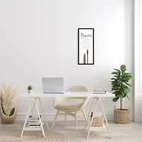 Stupell Industries Mascara Fashion Designer Modern Pink Word Framed Wall Art