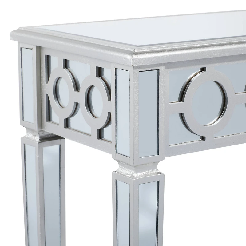 Silver Glam Wood Console Table, 32" x 47"