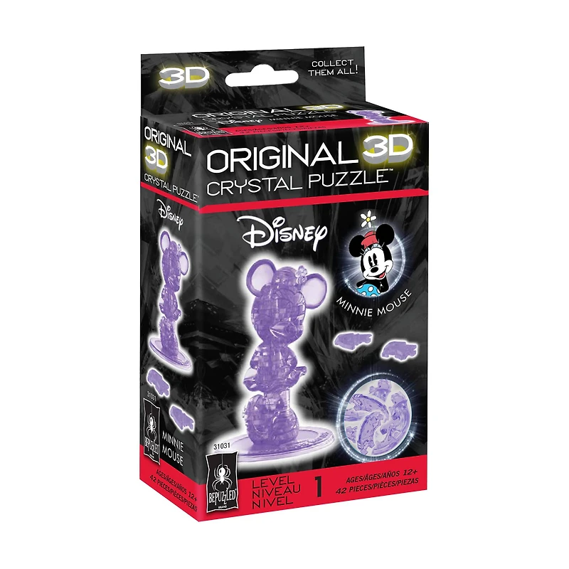 Original 3D Crystal Puzzle™ Disney Minnie Mouse 2nd Edition 42 Piece Puzzle