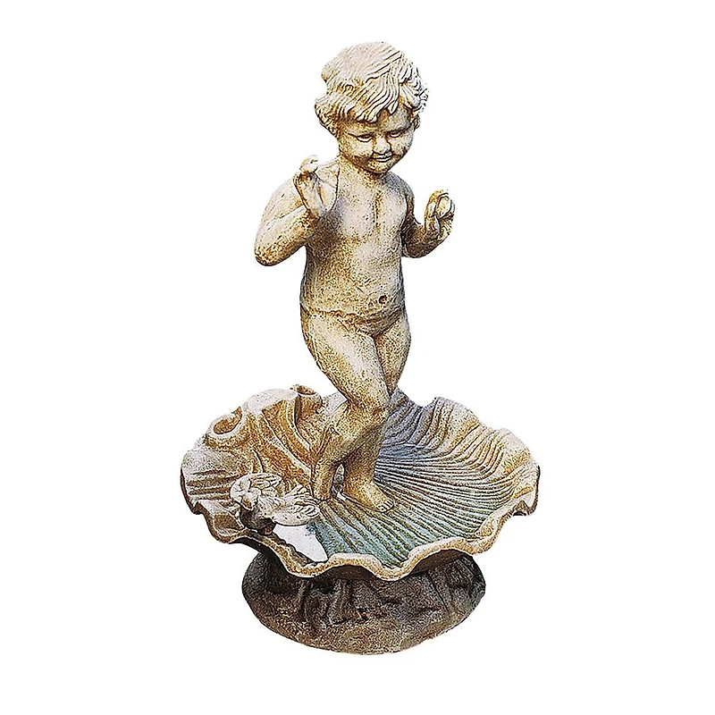 Design Toscano Cherub Ballante Foundry Iron Casting