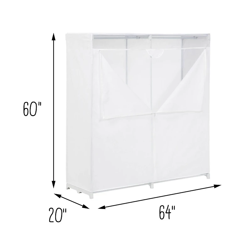 Honey Can Do White Freestanding Storage Closet With Cover