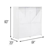 Honey Can Do White Freestanding Storage Closet With Cover