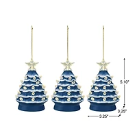 Mr. Christmas 5" Nostalgic Ceramic Tree Ornament with White Bulbs