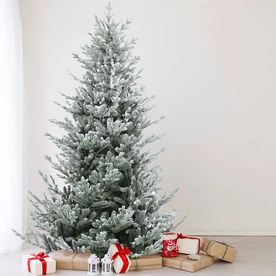 7.5ft. Unlit Real Touch™️ Flocked Little River Fir Artificial Christmas Tree