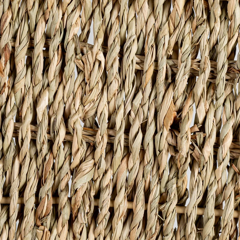 Hello Honey® 20" x 14" Natural Hand-Woven Seagrass Tray with Handles