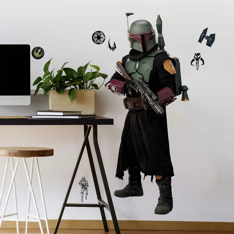RoomMates Star Wars The Mandalorian Boba Fett Peel & Stick Giant Wall Decal
