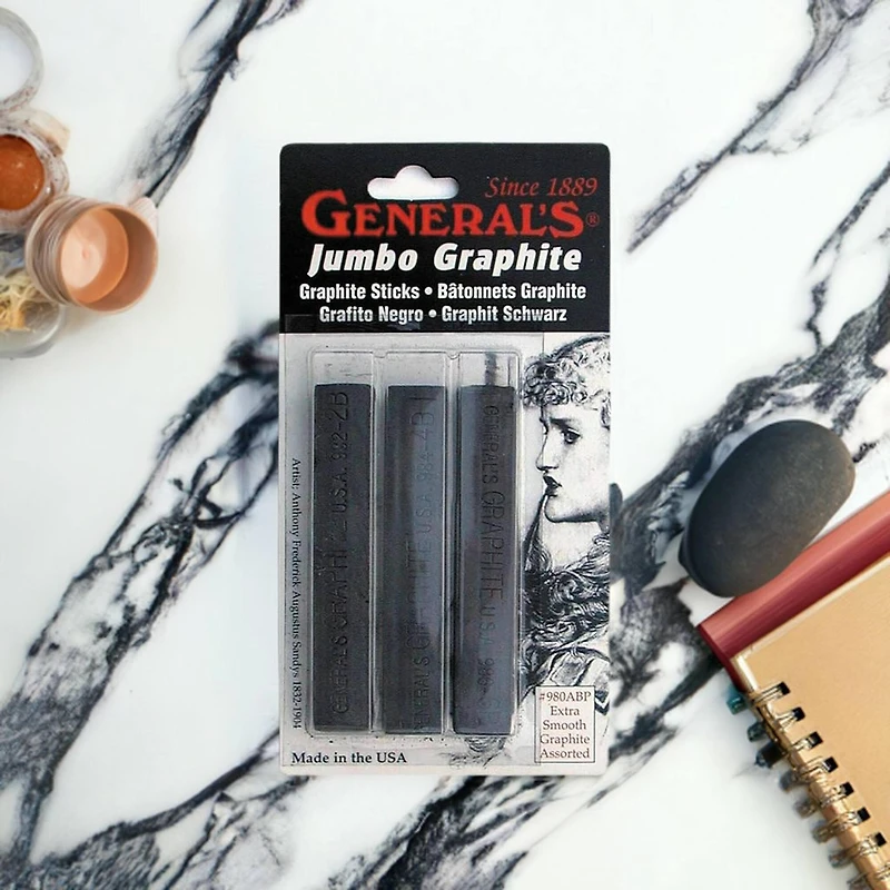 General's® Jumbo Graphite Stick Set, 3ct.
