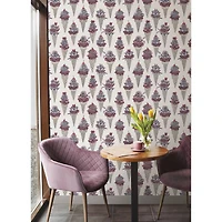 By Dylan M Pink Floral Ice Cream Peel & Stick Wallpaper