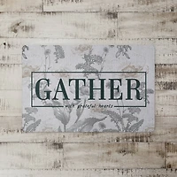 Gather Here with Grateful Hearts Floor Mat, 18" x 27"