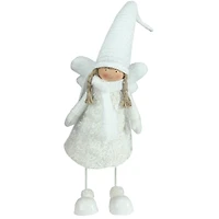 27" White Bobble Girl Angel Christmas Tabletop Figurine