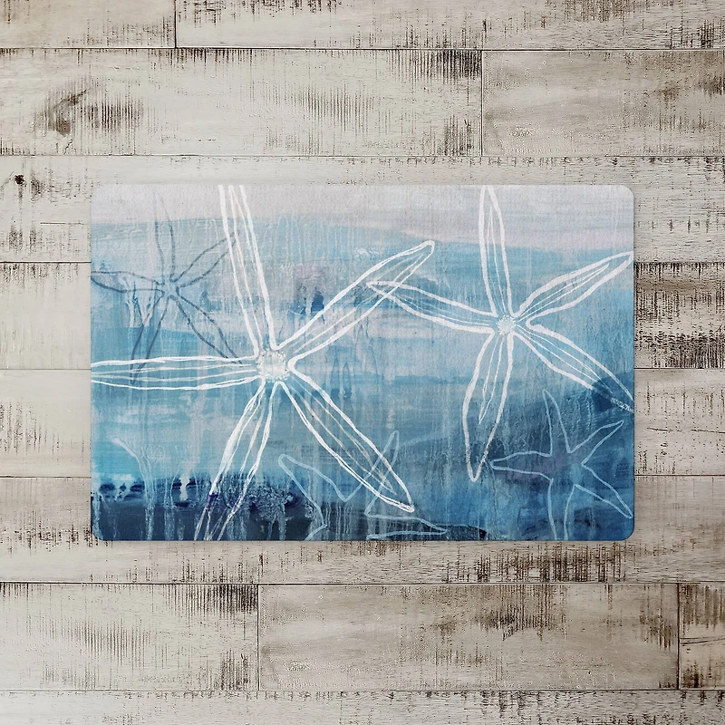 Drawn Starfish Floor Mat, 27" x 18"
