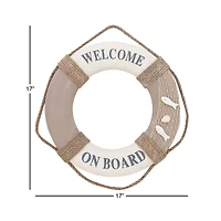 White Coastal Resin Wall Decor, 17" x 17"