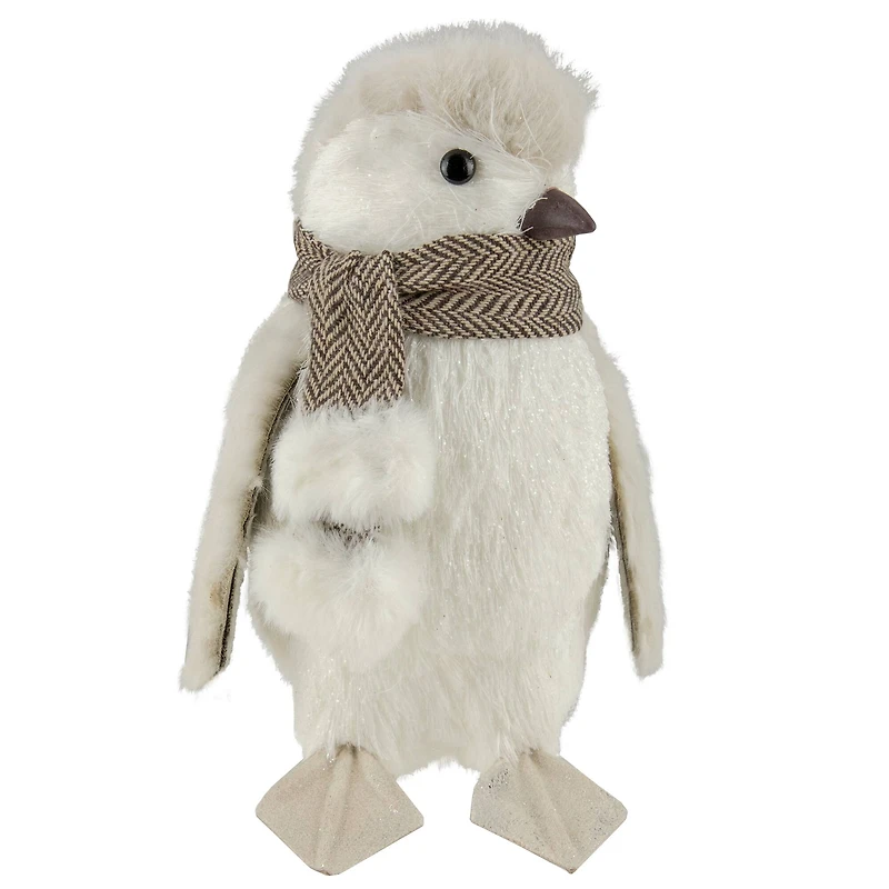8" Ivory Sisal Penguin Christmas Figure