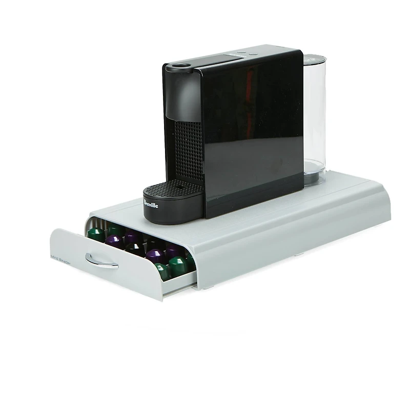 Mind Reader Gray 50 Capacity Single-Serve Coffee Capsule Storage Drawer Organizer