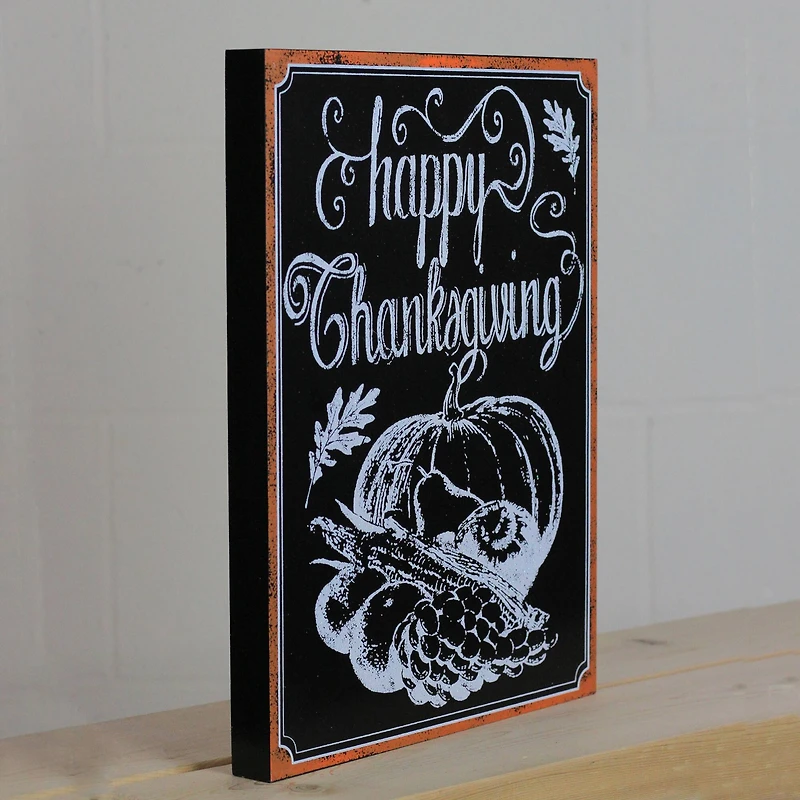 Framed Happy Thanksgiving Chalkboard Wall Art
