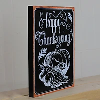 Framed Happy Thanksgiving Chalkboard Wall Art