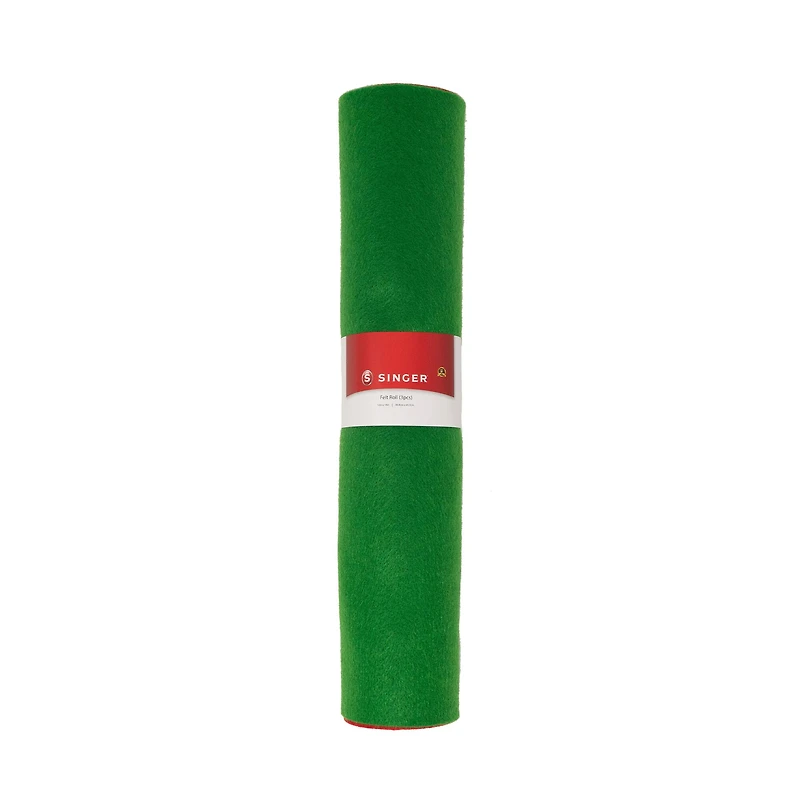 SINGER Green, Red & White Felt Roll