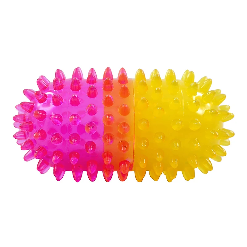 fouFIT Pink & Yellow Pill Spiker Dog Chew Toy