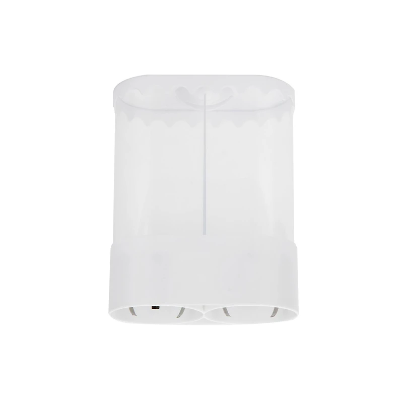 Mind Reader White Double-Tube Top Fill Disposable Cup Dispenser